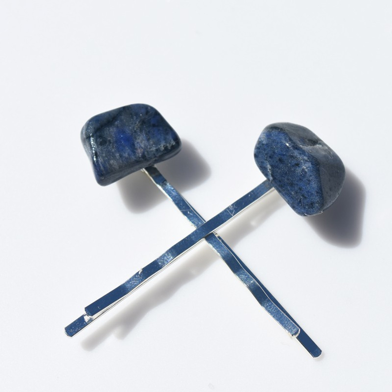Dumortierite  Stone Hair Pins