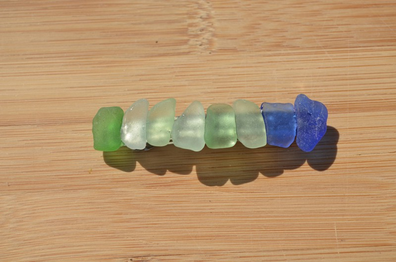 Rainbow Sea Glass Hair Clip