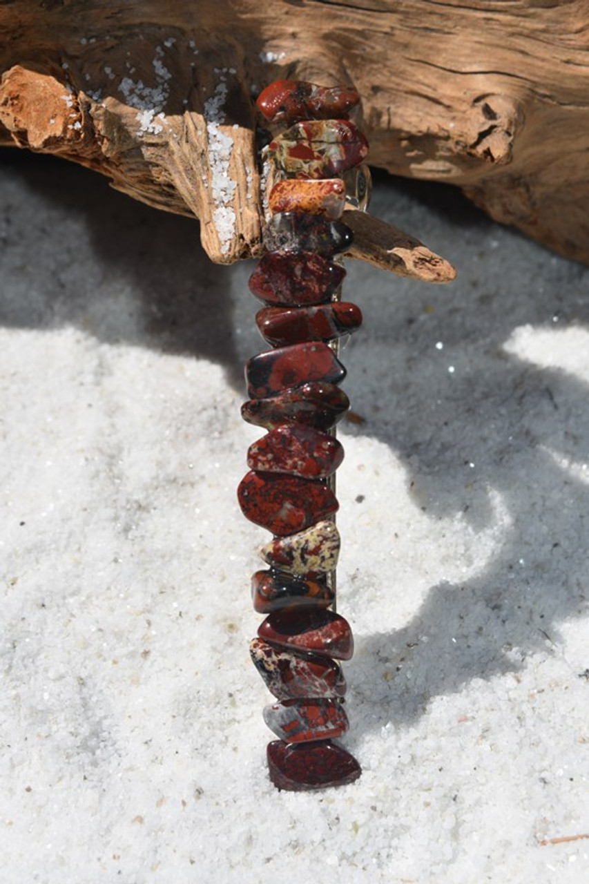 Brecciated Jasper Stone Hair Jewelry