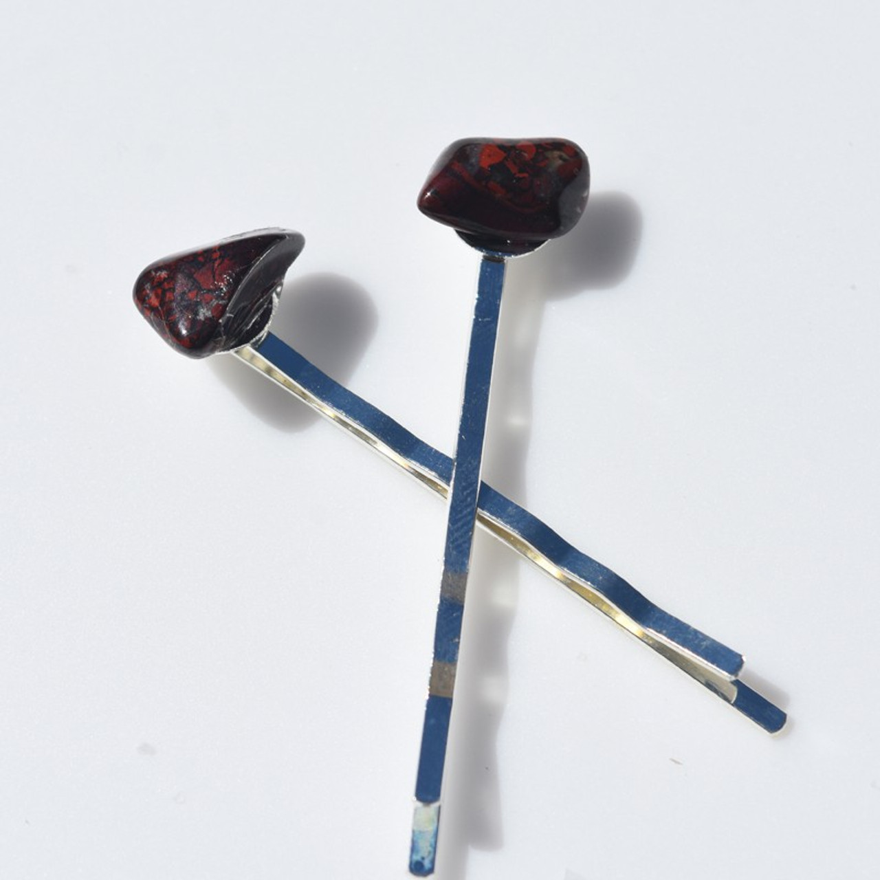 Brecciated Jasper Stone Hair Pins