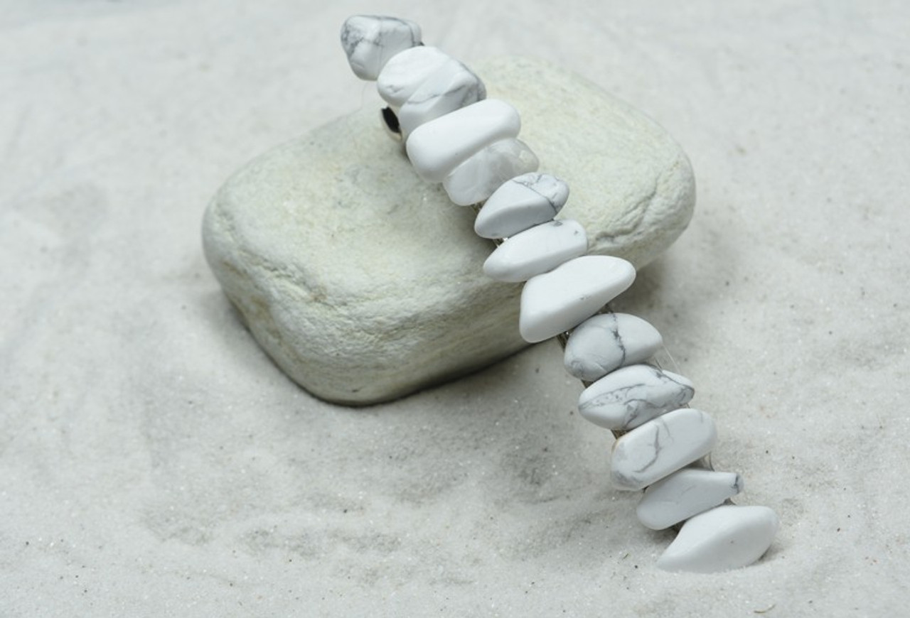 White Howlite Hair Clip