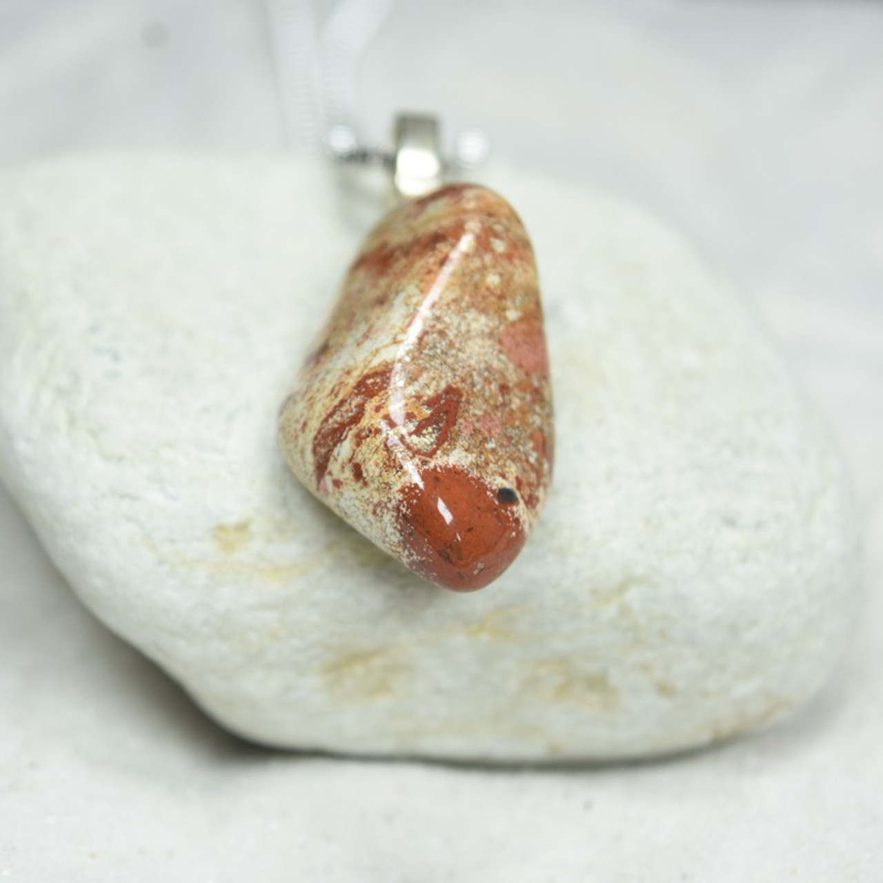 Brecciated Jasper Stone Pendant and Necklace - Choose the Type Necklace ...