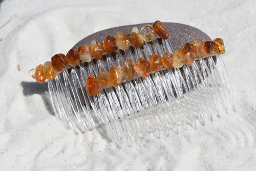 Citrine Stone Hair Combs (Quantity of 2) - 1 Set