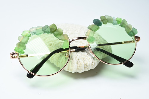 Couture Green Sea Glass Sunglasses