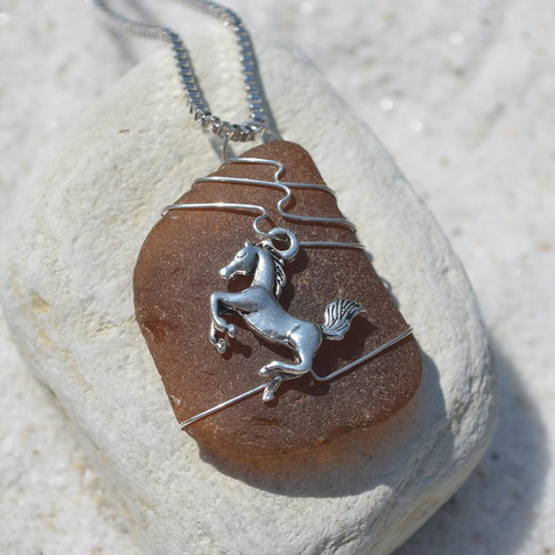 Solid Yellow Gold Rodeo Cowboy on Horse Charm Pendant