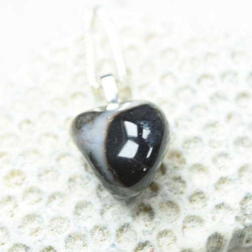 Tumbled Black Sardonyx Necklace