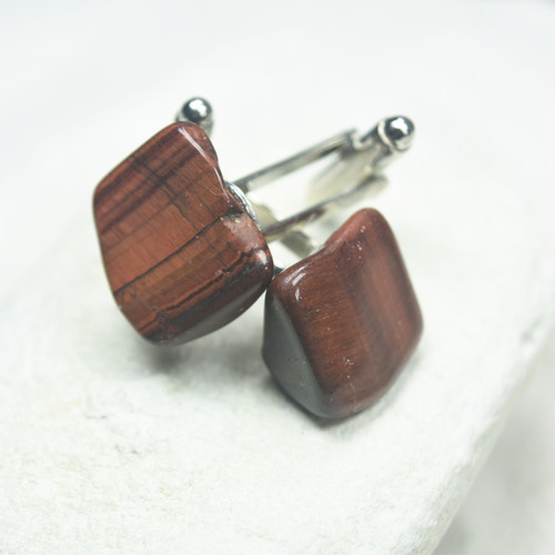 Red Tiger's Eye Cufflinks