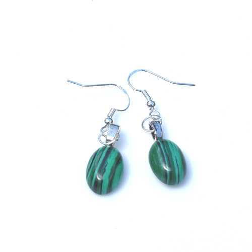 Malachite Cabachon Earrings