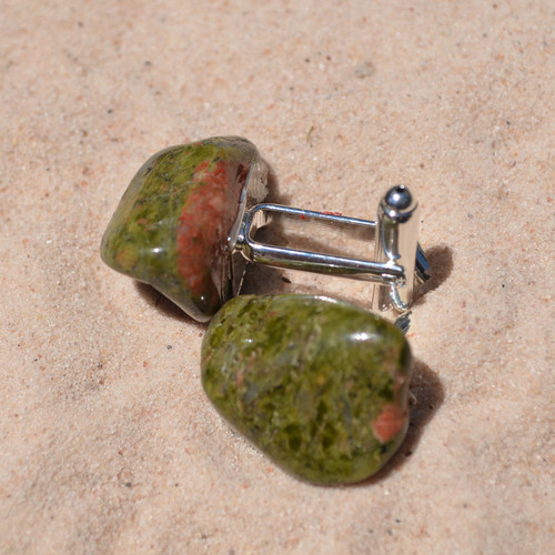 Unakite Jasper Cufflinks