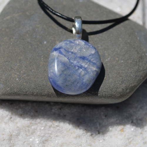 Sodalite Palm Stone Necklace