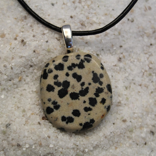 Dalmatian Palm Stone Necklace