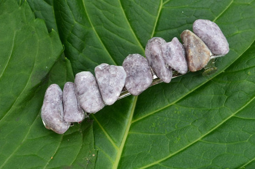 Lepidolite Stone French Barrette Hair Clip