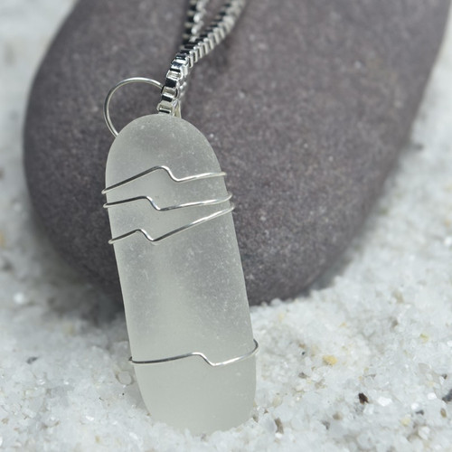 Frosted Sea Glass Necklaces