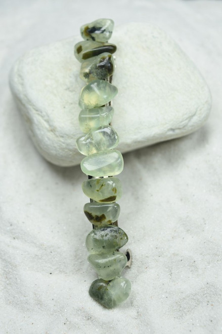 Prehnite with Epidote Stone French Barrette