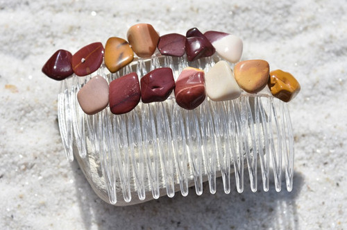 Mookaite Jasper Stone Hair Combs