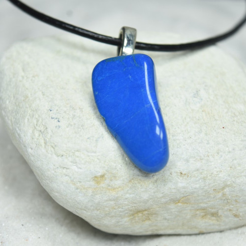 Blue Howlite Stone Necklace 