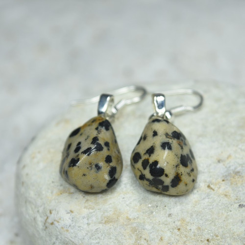 Dalmatian Stone Earrings