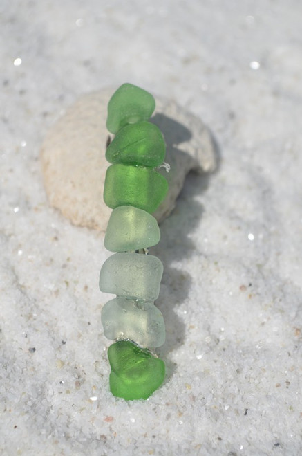 Shades of the Ocean Sea Glass French Barrette - 60 mm