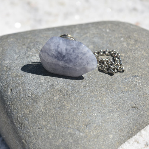 Custom Blue Chalcedony Stone Tie Tack Handmade - Quantity of 1