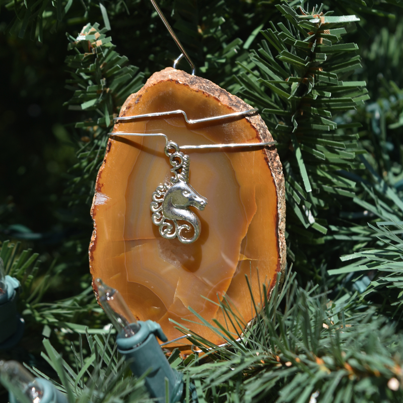 Made to Order Agate Slice Ornaments - Choose the Color