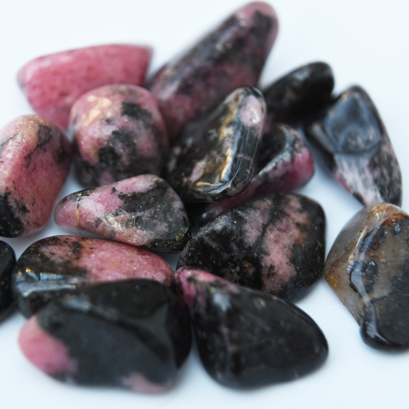 One 1 Tumbled Rhodonite-2-Stone of Compassion Metaphysical Crystal Healing 