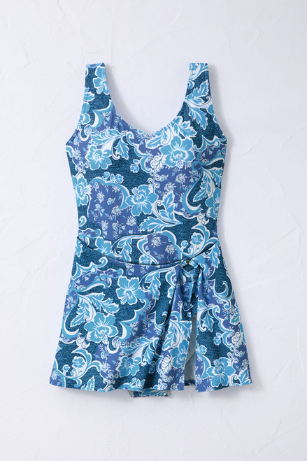 Botanical Waves ShapeMe™ Sarong Swimdress