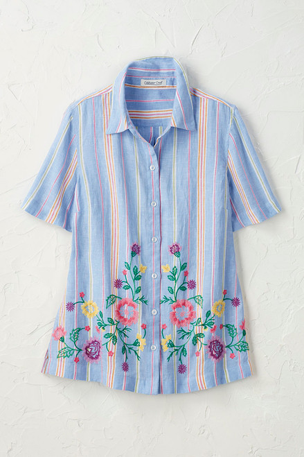 Artful Touch Linen Camp Shirt