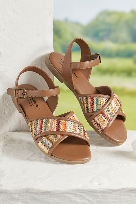 Prism Raffia Sandals by Walk With Me™