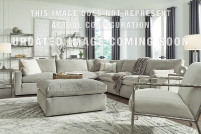 Ashley Sophie Gray 5-Piece Sectional with Ottoman