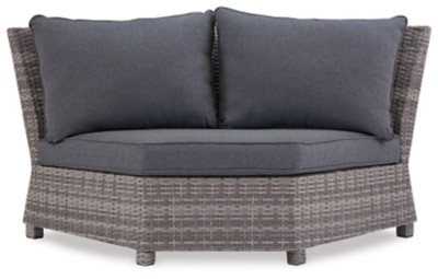 Ashley Salem Beach Gray Corner Chair with Cushion