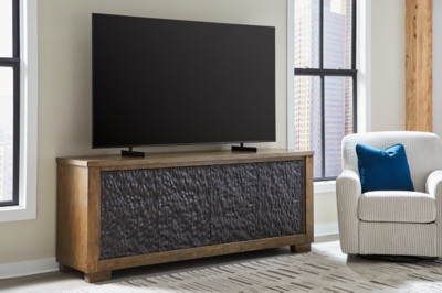 Ashley Rosswain Warm Brown 80" TV Stand