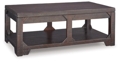 Ashley Rogness Rustic Brown Coffee Table with Lift Top