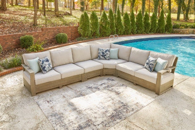 Ashley Silo Point Brown 4-Piece Outdoor Sectional