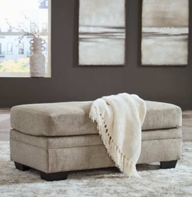 Ashley Stonemeade Taupe Ottoman