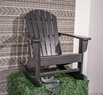 Ashley Sundown Treasure Black Outdoor Rocking Chair