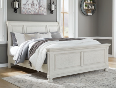 Ashley Robbinsdale Antique White King Sleigh Bed