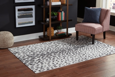 Ashley Samya Black White Gray 5'3" x 7'7" Rug