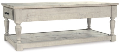 Ashley Shawnalore Whitewash Coffee Table with 1 End Table