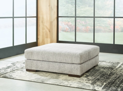 Ashley Regent Park Pewter Oversized Accent Ottoman