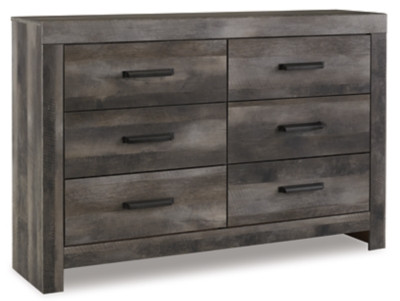 Ashley Wynnlow Gray King Poster Bed with Dresser