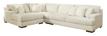 Ashley Zada Ivory 4-Piece Sectional with Chaise  Left Arm