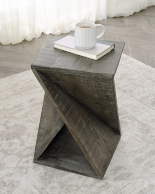 Ashley Zalemont Distressed Gray Accent Table