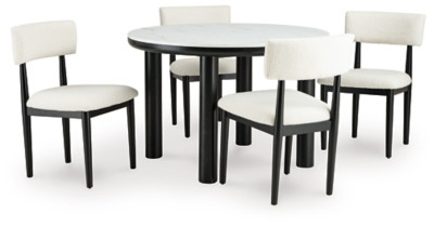 Ashley Xandrum Black Dining Table and 4 Chairs