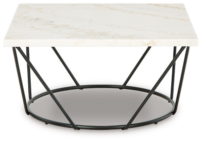 Ashley Vancent White Black Coffee Table with 1 End Table