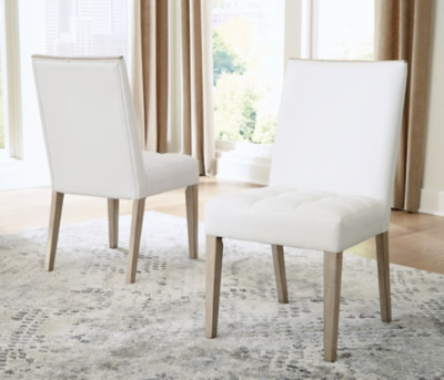 Ashley Wendora Bisque White Dining Chair (Set of 2)