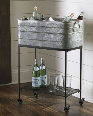 Ashley Vossman Antique Gray Brown Beverage Tub