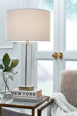 Ashley Teelsen Clear Gold Finish Table Lamp