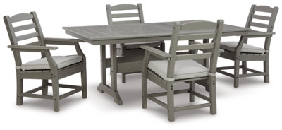 Ashley Visola Gray Outdoor Dining Table and 4 Chairs