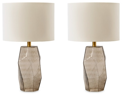Ashley Taylow Gray 2-Piece Table Lamp Set