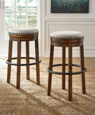 Ashley Valebeck Brown Black Bar Height Stool